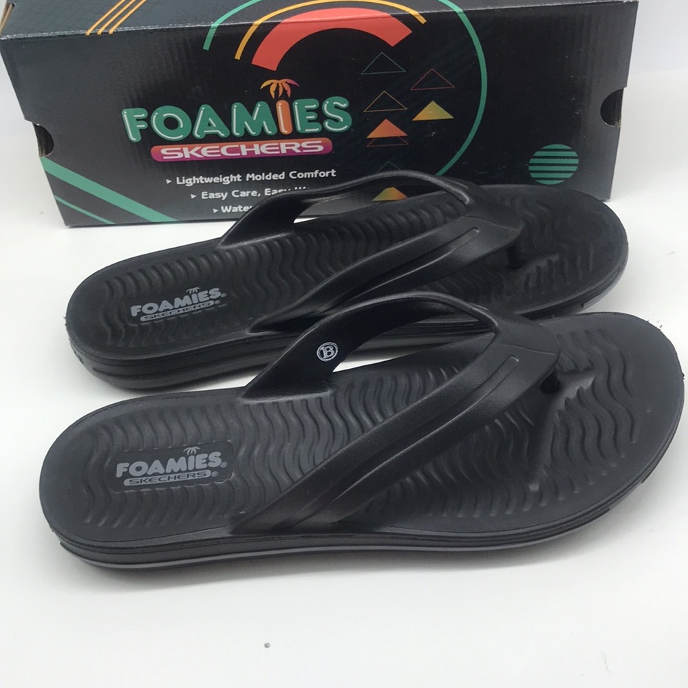 SKECHERS MENŚ SANDBAR - CHILLAX SANDALS SIZE 11 BLACK COLOR